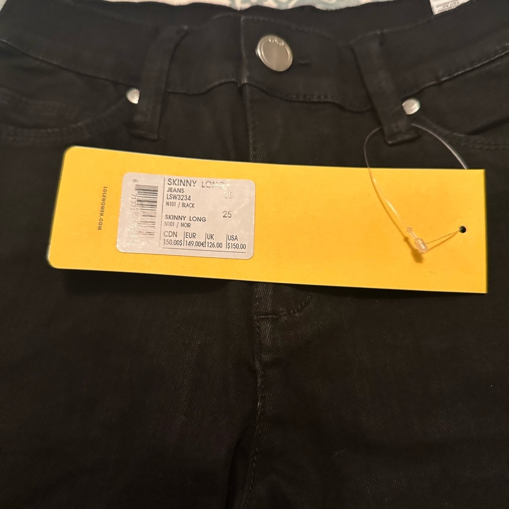 Lole Classic Black Skinny Jeans long Women’s size 25 - Picture 5 of 6